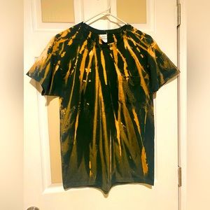 25) NEW Tie-dye dark green t-shirt